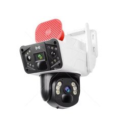 Çift Lens 6MP Bataryalı Güvenlik Kamerası PIR Sensörlü Yapay Zeka Destekli Çift Lens 6MP Bataryalı Güvenlik Kamerası PIR Sensörlü Yapay Zeka Destekli