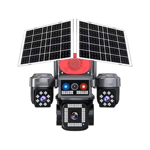 4G Güneş Enerjili PTZ Güvenlik Kamerası 12MP 4 Lens PIR İnsan Algılama IP66