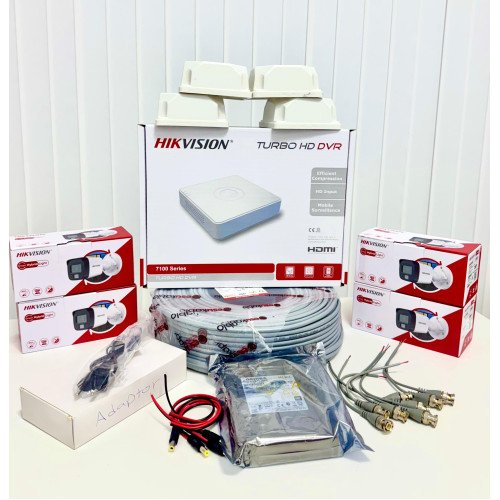 Hikvision 4 Kameralı İnsan & Araç Algılama, Renkli Gece Görüş, Tak-Çalıştır Sistem