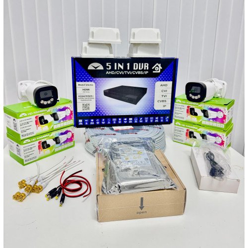 Phoenix-Cam 4 Kameralı Gece Işıklı Renkli Güvenlik Kamera Seti