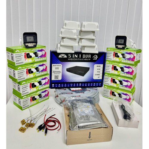 Phoenix-Cam 8 Kameralı 8 LED Gece Görüşlü Güvenlik Kamera Seti