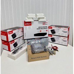 Dahua 4 Kameralı 40 Metre Gece Görüşlü Güvenlik Kamera Seti