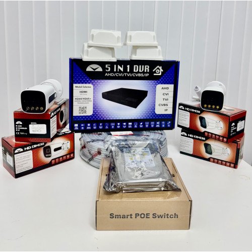 Phoenix iP 4 MP 4 LED Gece Renkli Kamera Set