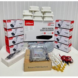 Dahua 8 Kameralı HDCVI Güvenlik Kamera Seti | WizSense Akıllı Algılama